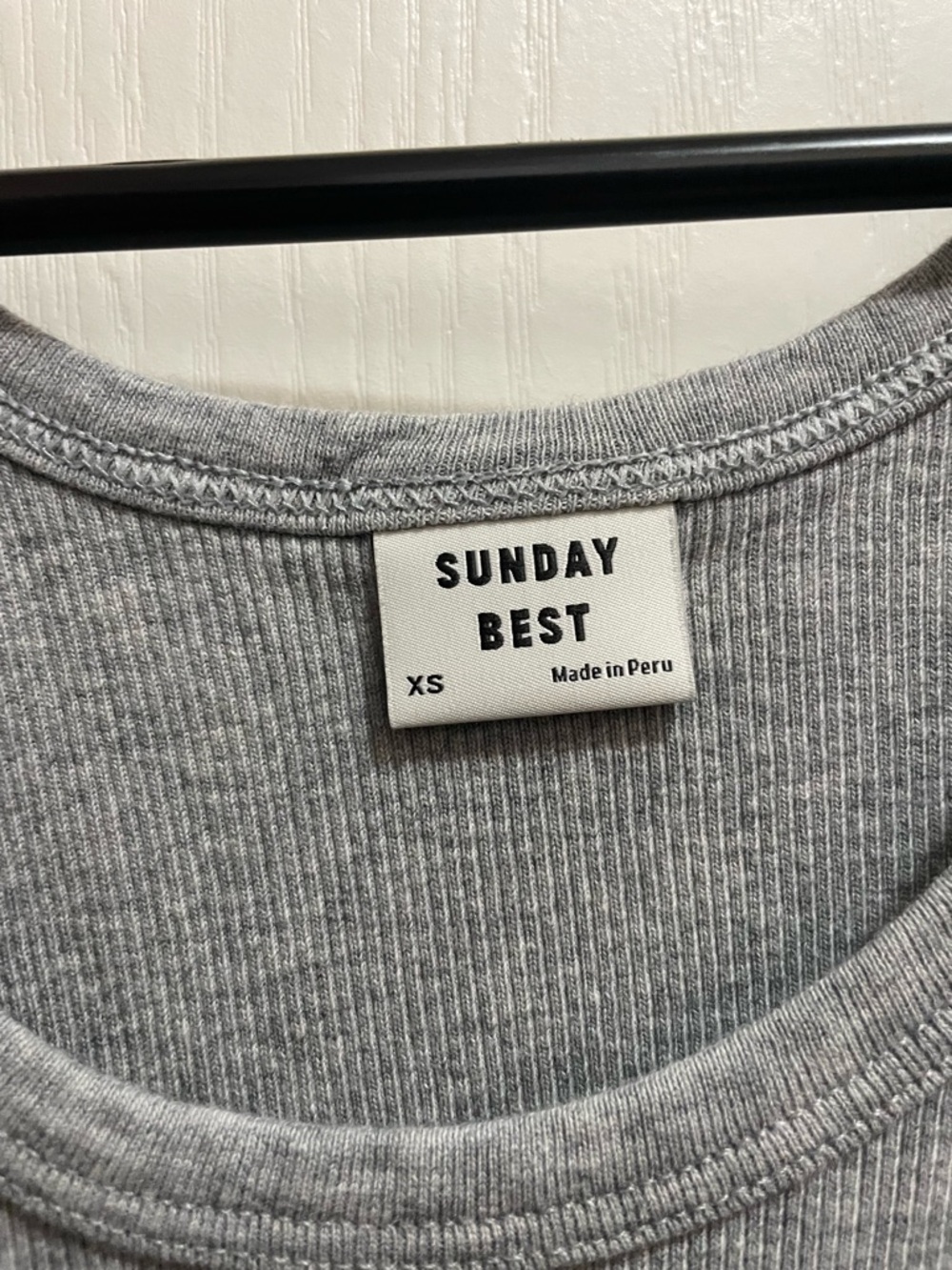Sunday Best Light Gray Ribbed Tank Top - Picture 2 of 2